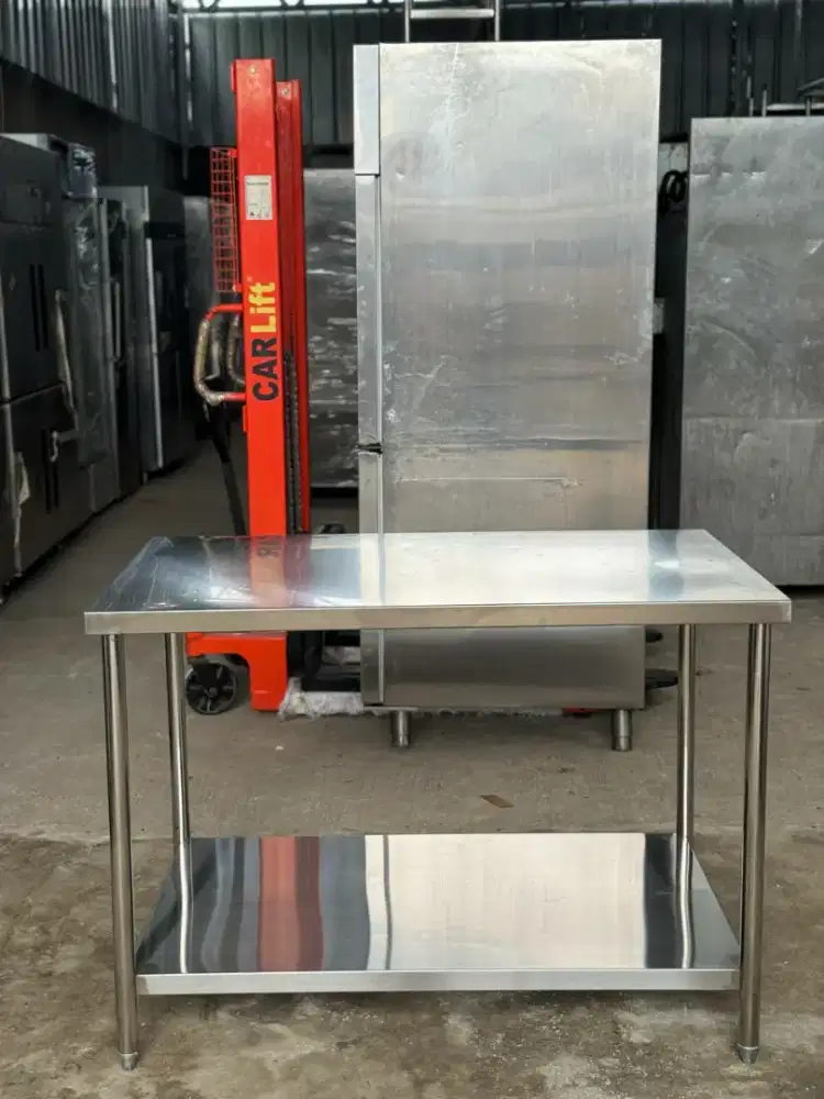 Meja stainlees 2 susun