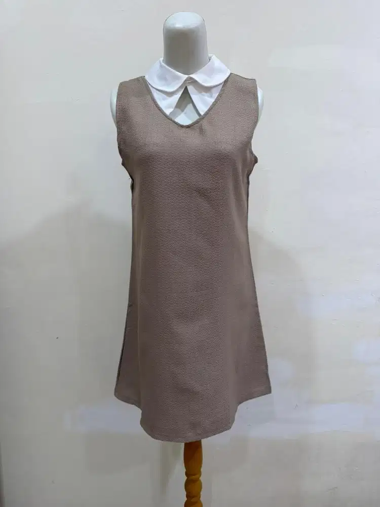 Dress Fashion Wanita Brown Terusan Gaun