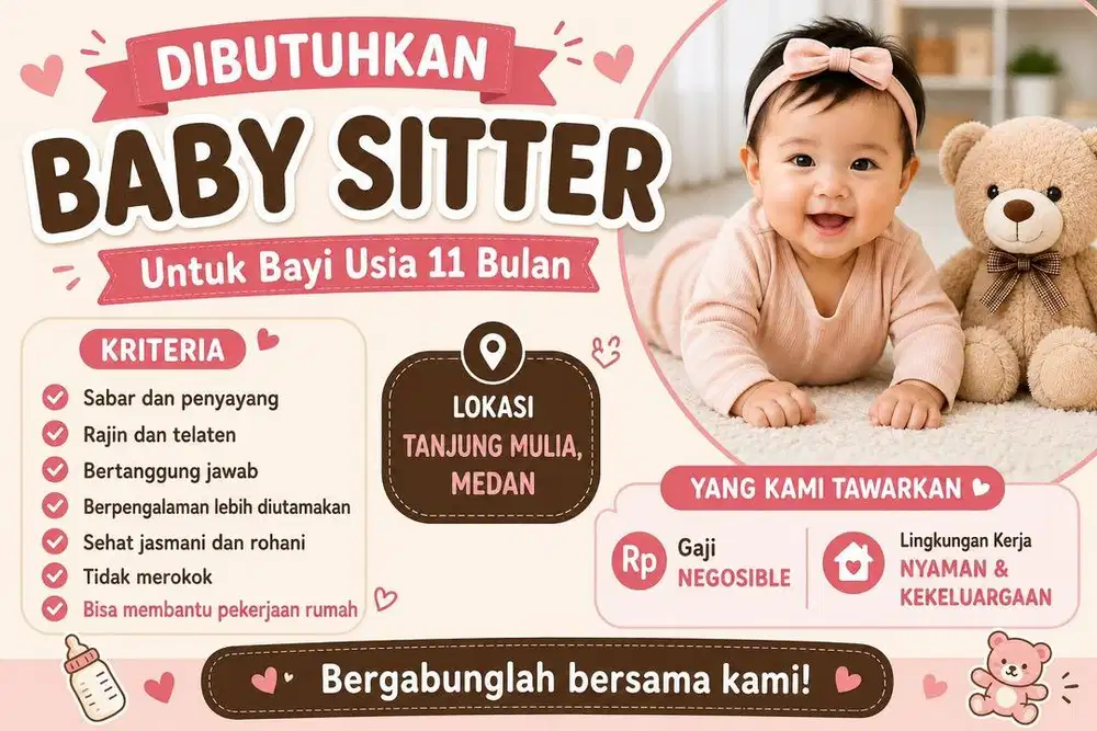 Dibutuhkan segera baby sitter