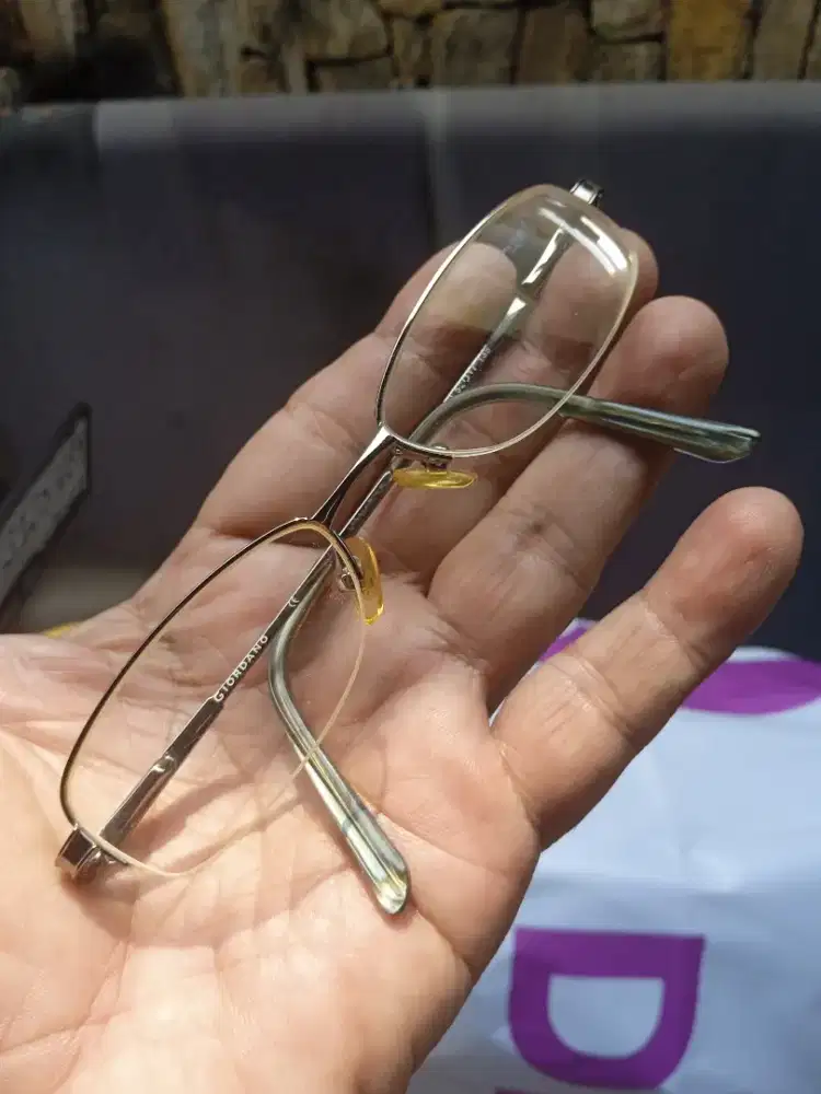 Kacamata baca merk Giordano authentic tangkai stainless steel mulus