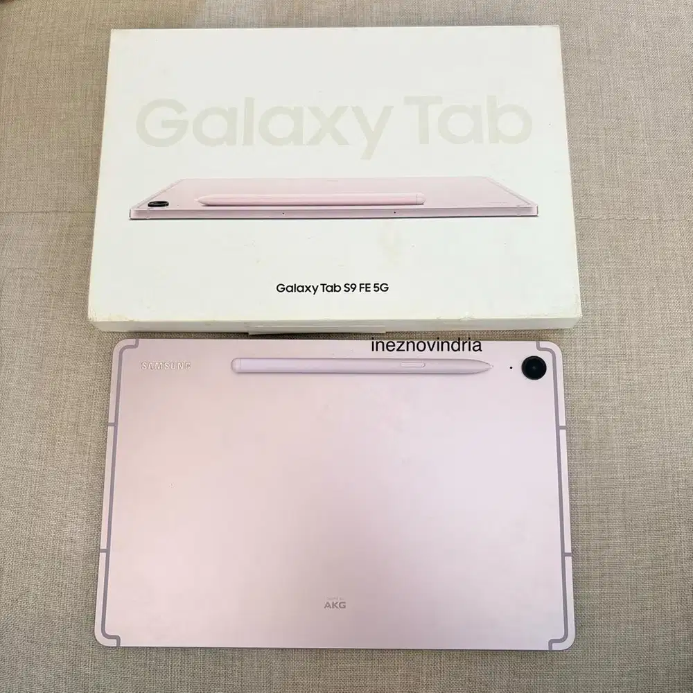 Dijual Samsung Tab S9 FE 5G Celluler Lavender Pink 6/128gb