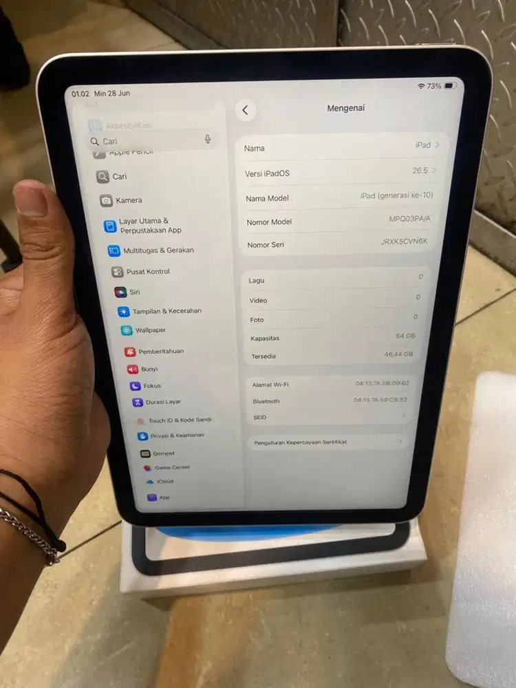 Ipad gen 10 64gb garansi ibox