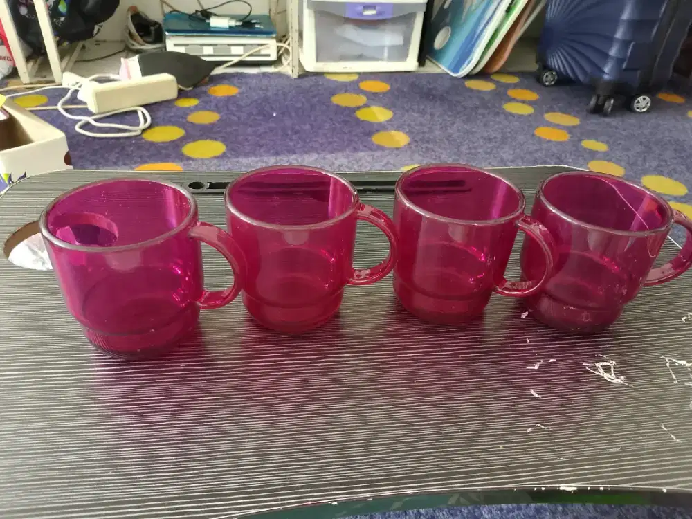 4pc Crystal Glass Tupperware
