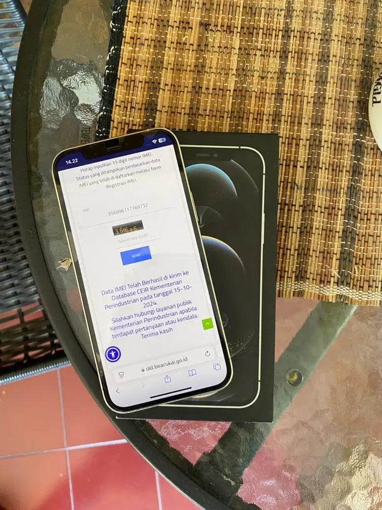 Iphone 12 pro 128 Silvee Beacukai resmi permanen