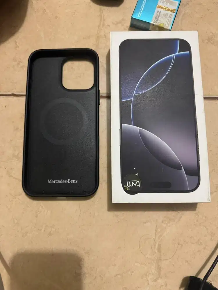 16 Pro Max 256 GB BLACK Fullset Mulus BH 93% Garansi Agustus 2026