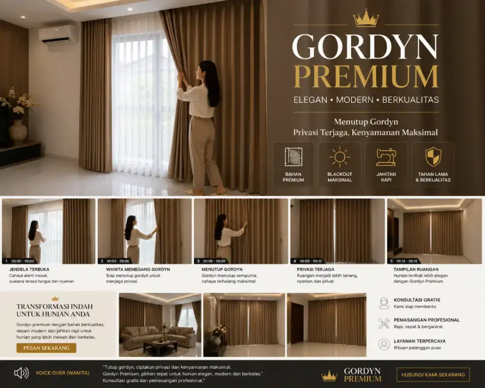 Dijual gordyn premium