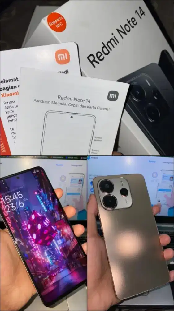 Redmi Note 14 8+8/256 GB Mulus Fullset Garansi Resmi Panjang