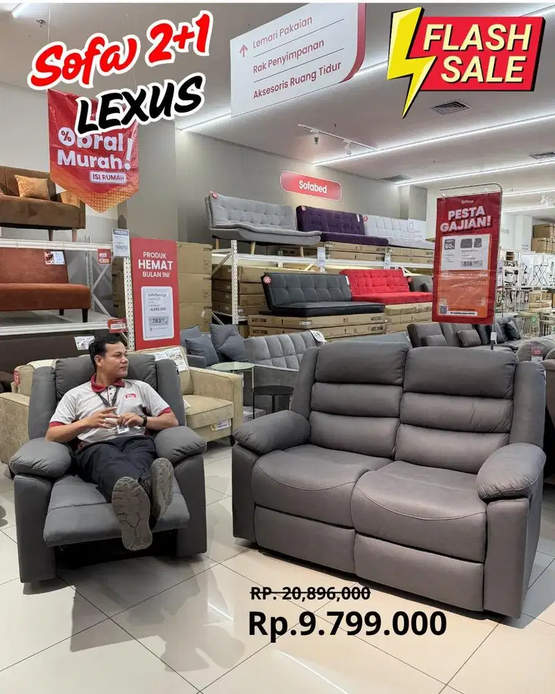 Promo Cicilan By Homecredit Sofa 2+1 Lexus