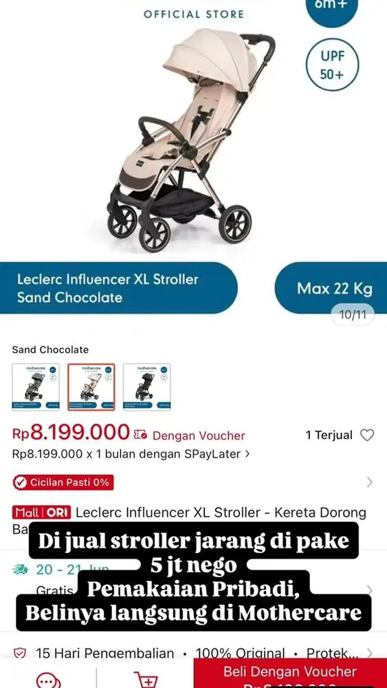 Stroller leclerc baby beli di mothercare