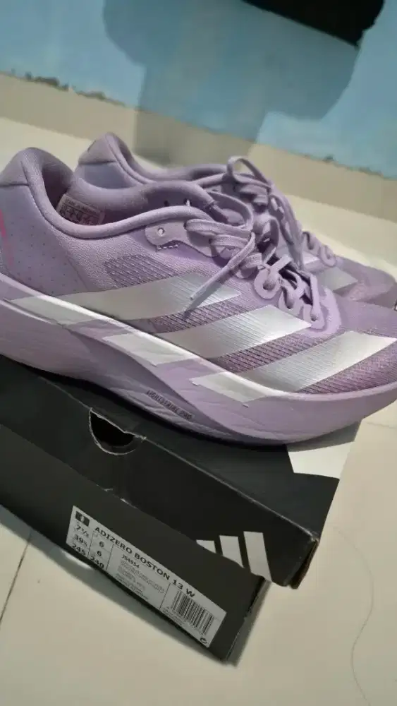 Adidas Adizero Evo SL Original Wanita Size 39 1/3 Like New Full Box