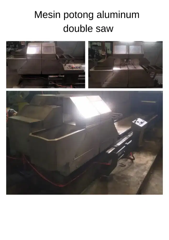 Mesin potong aluminium double saw