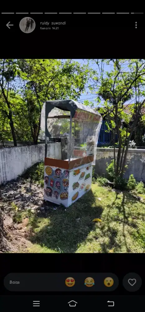 rombong jualan tinggal pakai
