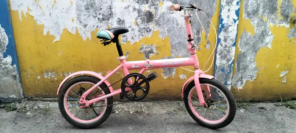 DIJUAL CEPAT SEPEDA LIPAT ANAK UK 16,REM CAKRAM