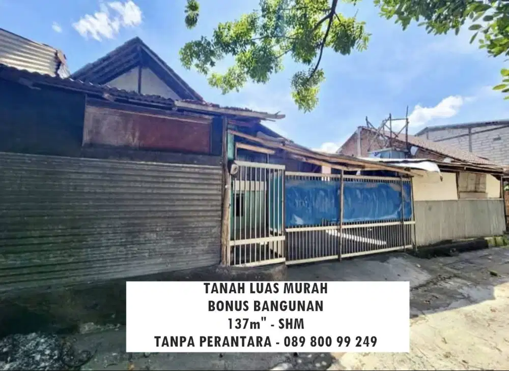 Jual Tanah Luas Murah Bonus Bangunan