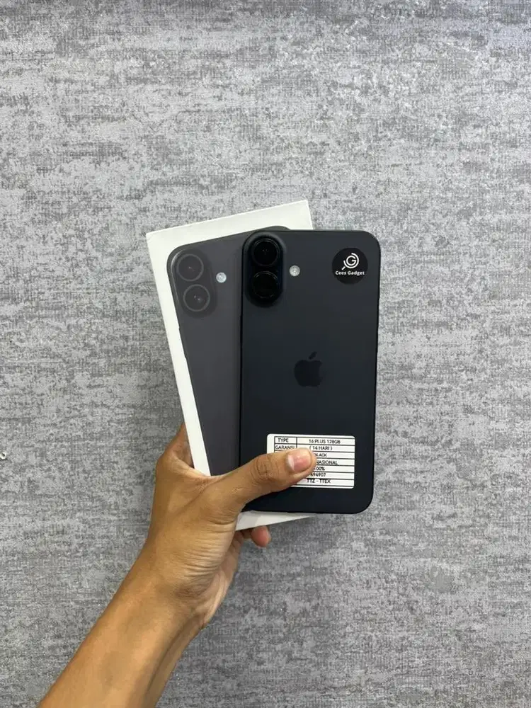 IPHONE 16 PLUS 128GB BLACK GARANSI INTERNASIONAL