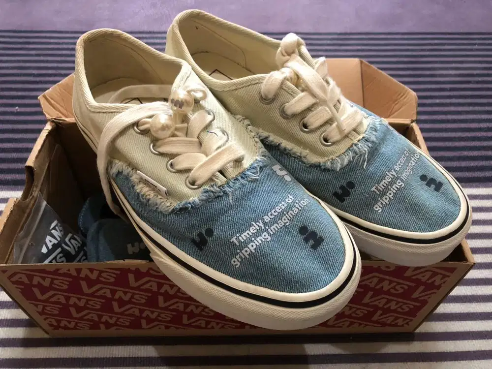 vans authentic frayed tagi denim grey