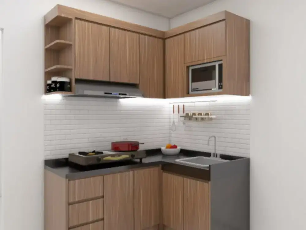 Kitchen set , Backdrop tv , Tempat tidur , Lemari