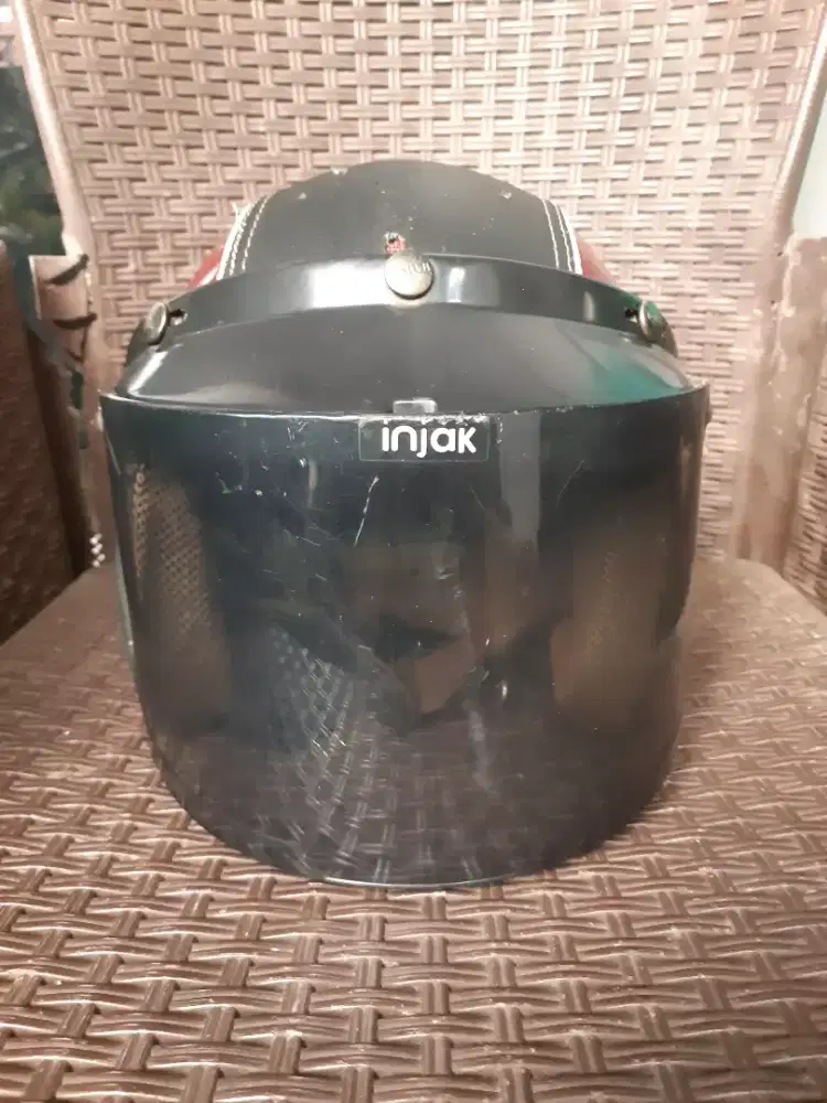 HELM CLASSIC/BOGO/RETRO RIZ WARNA MERAH SIZE L