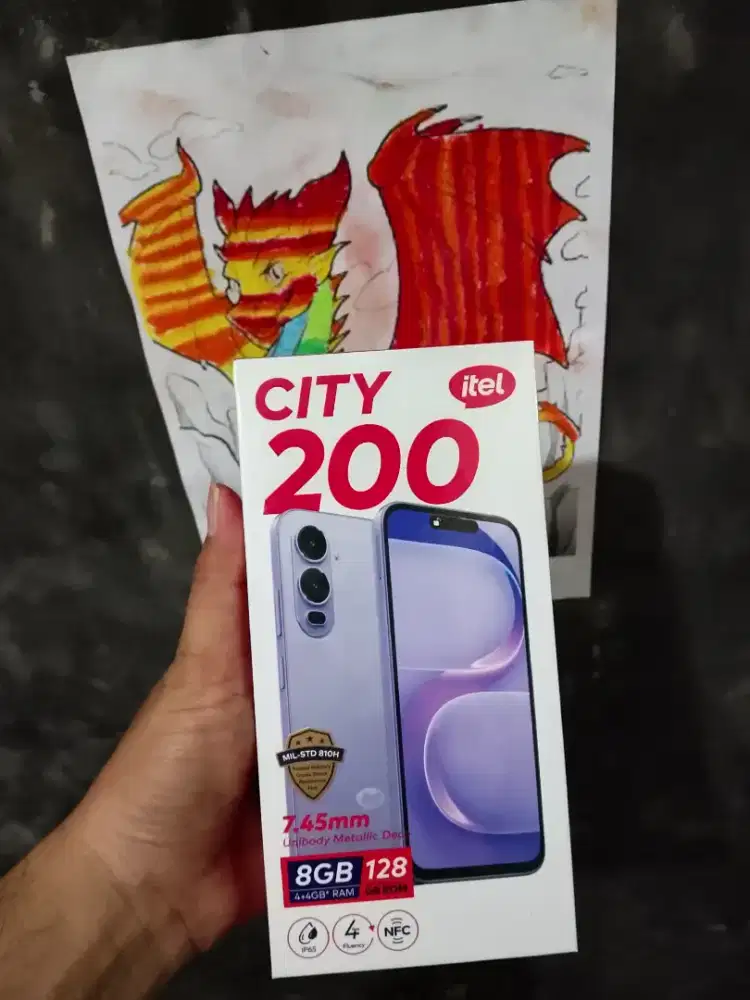 Itel city 200 ram 4+4/128 segel box
