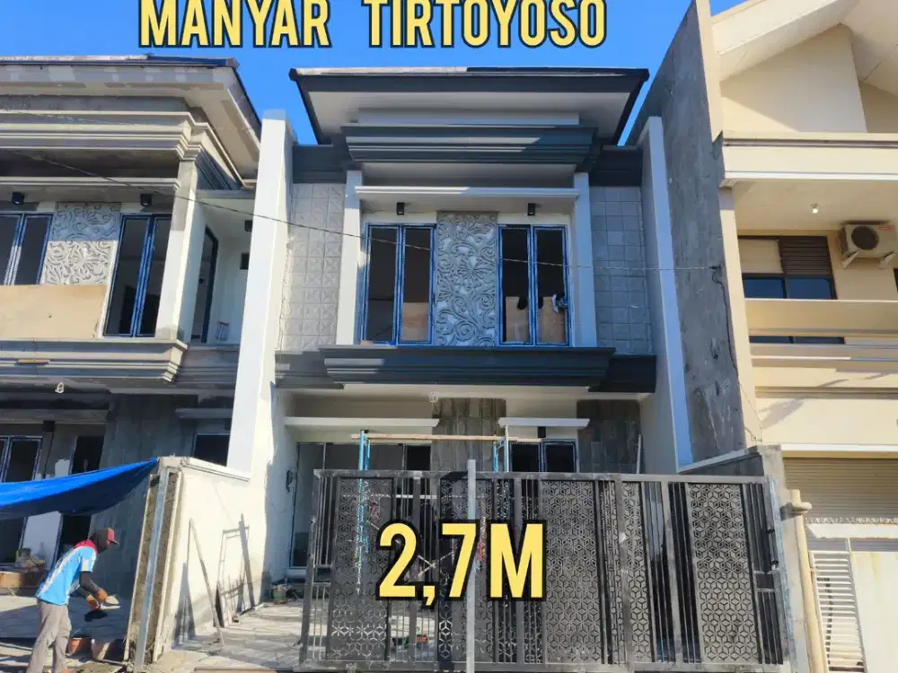 TIDAK BLUSUK BLUSUK. BARU GRESS MODERN MEWAH MANYAR TIRTOYOSO TOMPOTIKA. DEKAT KLAMPIS, MERR, SEKOLAH PETRA, KAMPUS, KERTAJAYA, DHARMAHUSADA, KLAMPIS