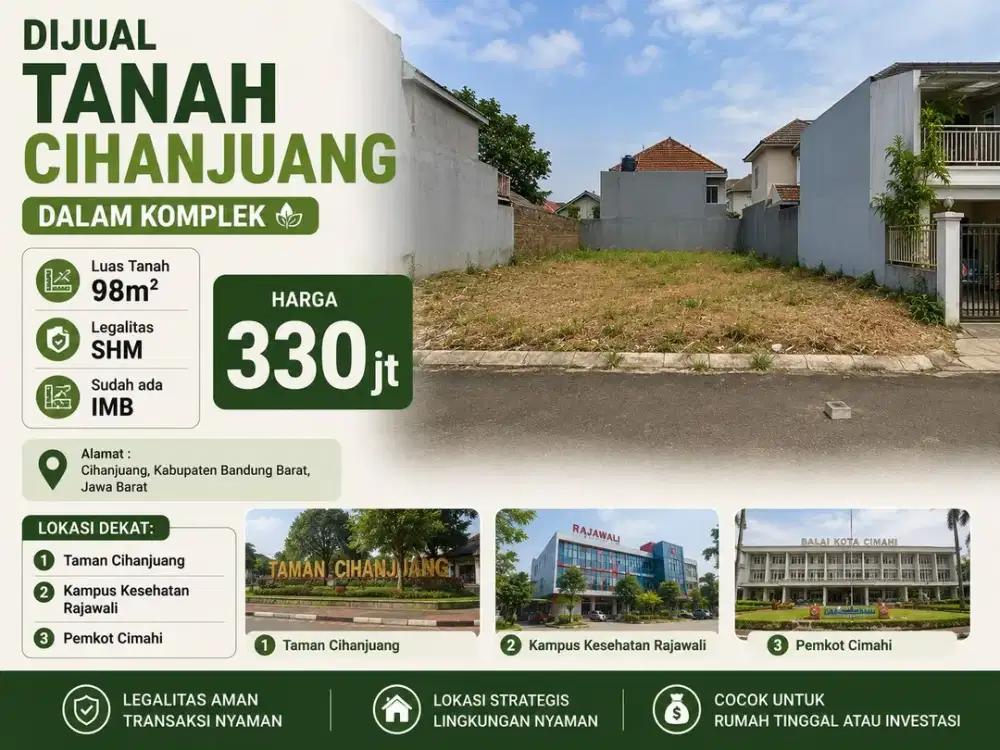 Tanah Cihanjuang Dekat Kampus Rajawali Sudah Ada IMB