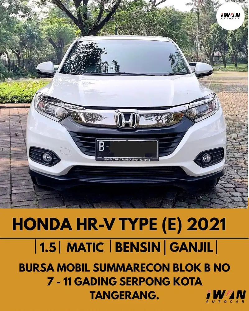 2021 HONDA HRV E 1.5 AT