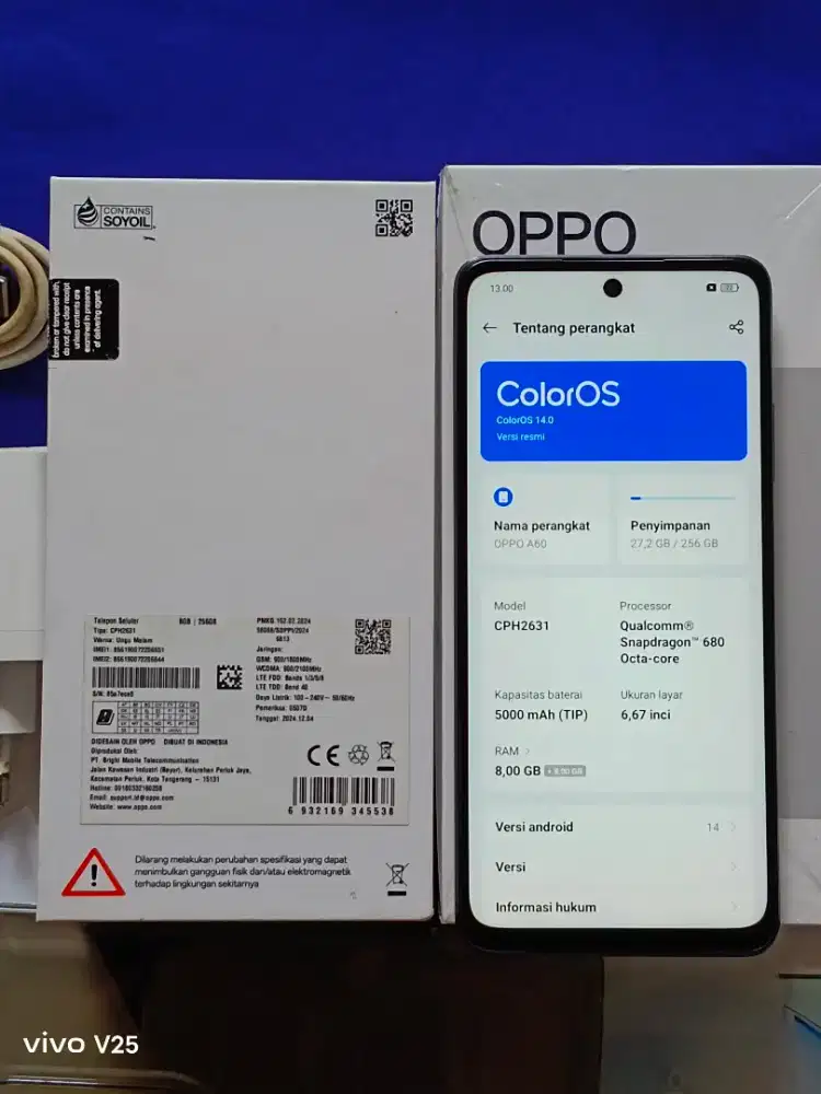 Oppo A60 ram 8/256Gb fulsett original resmi