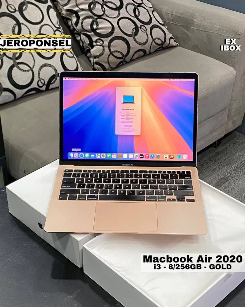 MACBOOK AIR 2020 13” i3 8/256GB EX IBOX ORIGINAL GARANSI ADA MINUS BER