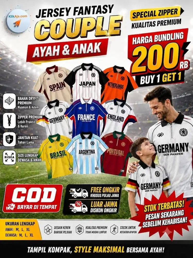 SALE BUY 1 GET 1 Jersey Fantasy Couple PIALA DUNIA 2026