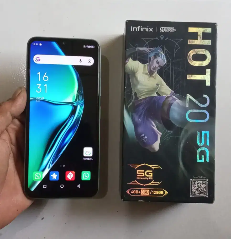 Infinix Hot 20 5G (RAM 4+3GB ROM 128GB, OS.12, Bat 5000mAh) Normal