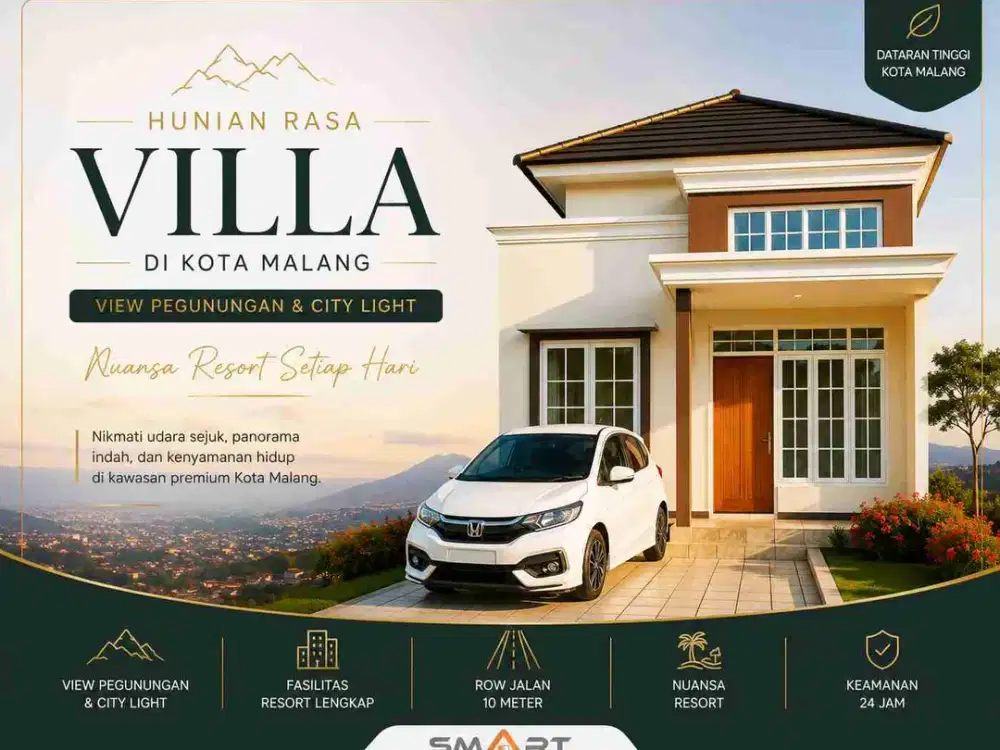 Hunian Rasa Villa Kota Malang 400 Jutaan, View Gunung & City Light