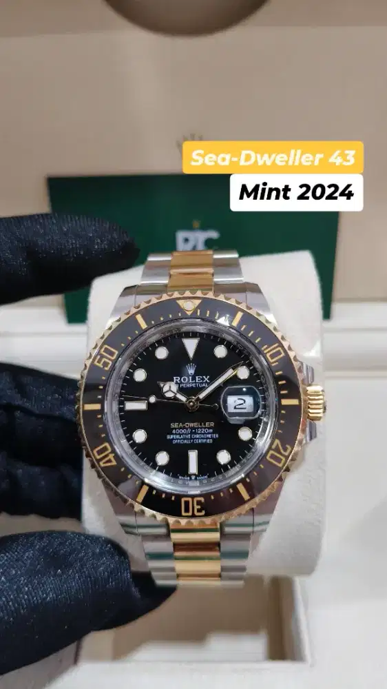jam tangan Rolex Seadweller Twotone YG 126603