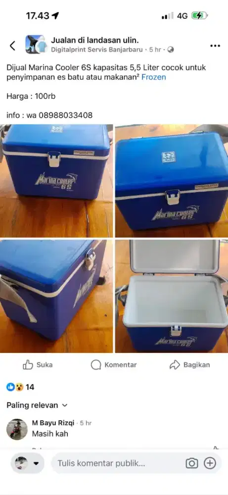 Termos es kotak Marina Cooler