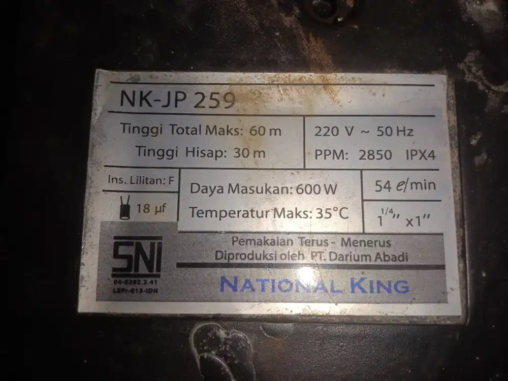 pompa air National King NK-JP 259