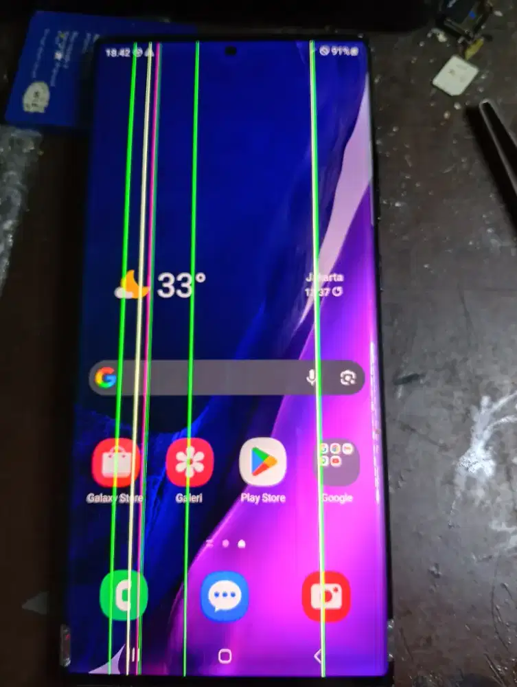 Jual layar LCD hp Samsung Note 20 ultra masih original beserta besel