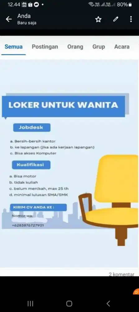 LOKER UNTUK WANITA