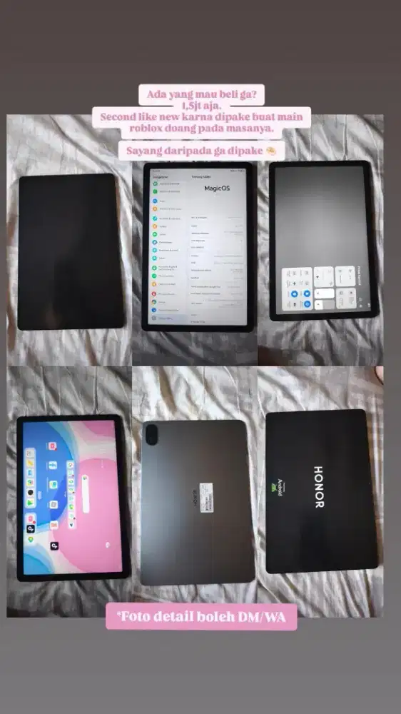 Dijual cepat Honor Pad X8a. BU