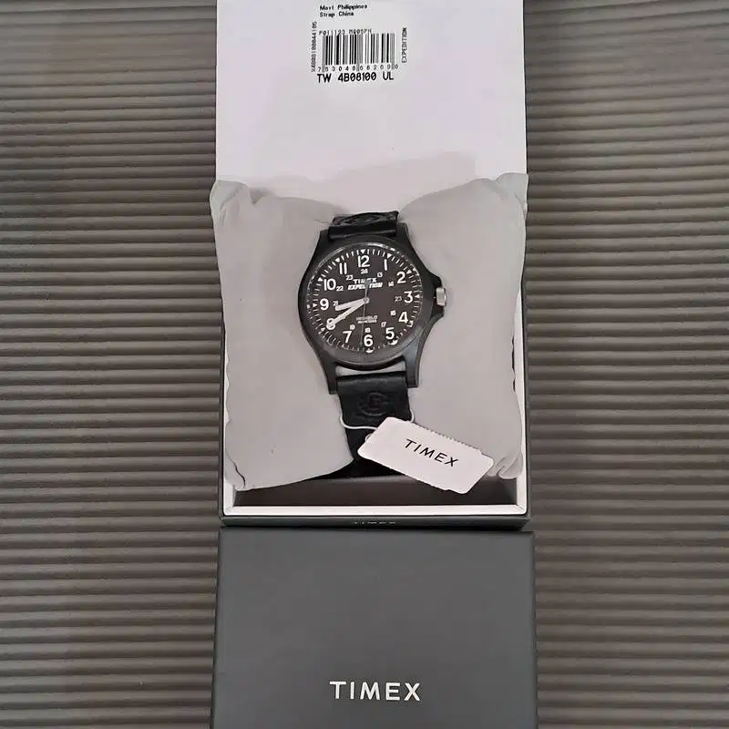 Timex Expedition Acadia Indiglo Black Dial Black Nylon Strap