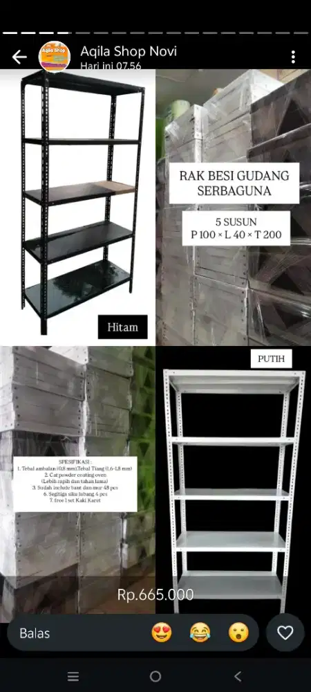 Rak besi rak serbaguna