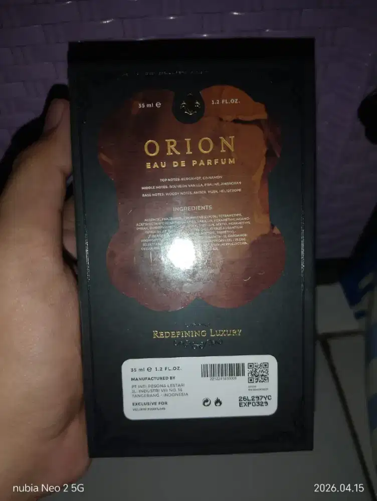 Parfum Velixir Orion 35ml NEW