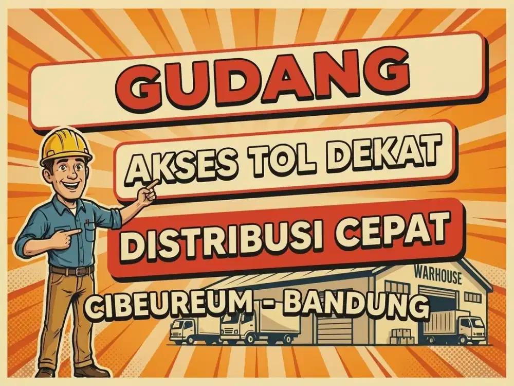 JUAL GUDANG DI CIBEUREUM, ANDIR, BANDUNG KOTA.