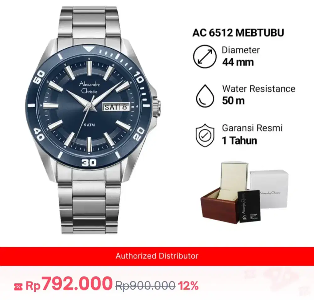 Arloji Alexandre Christie Original