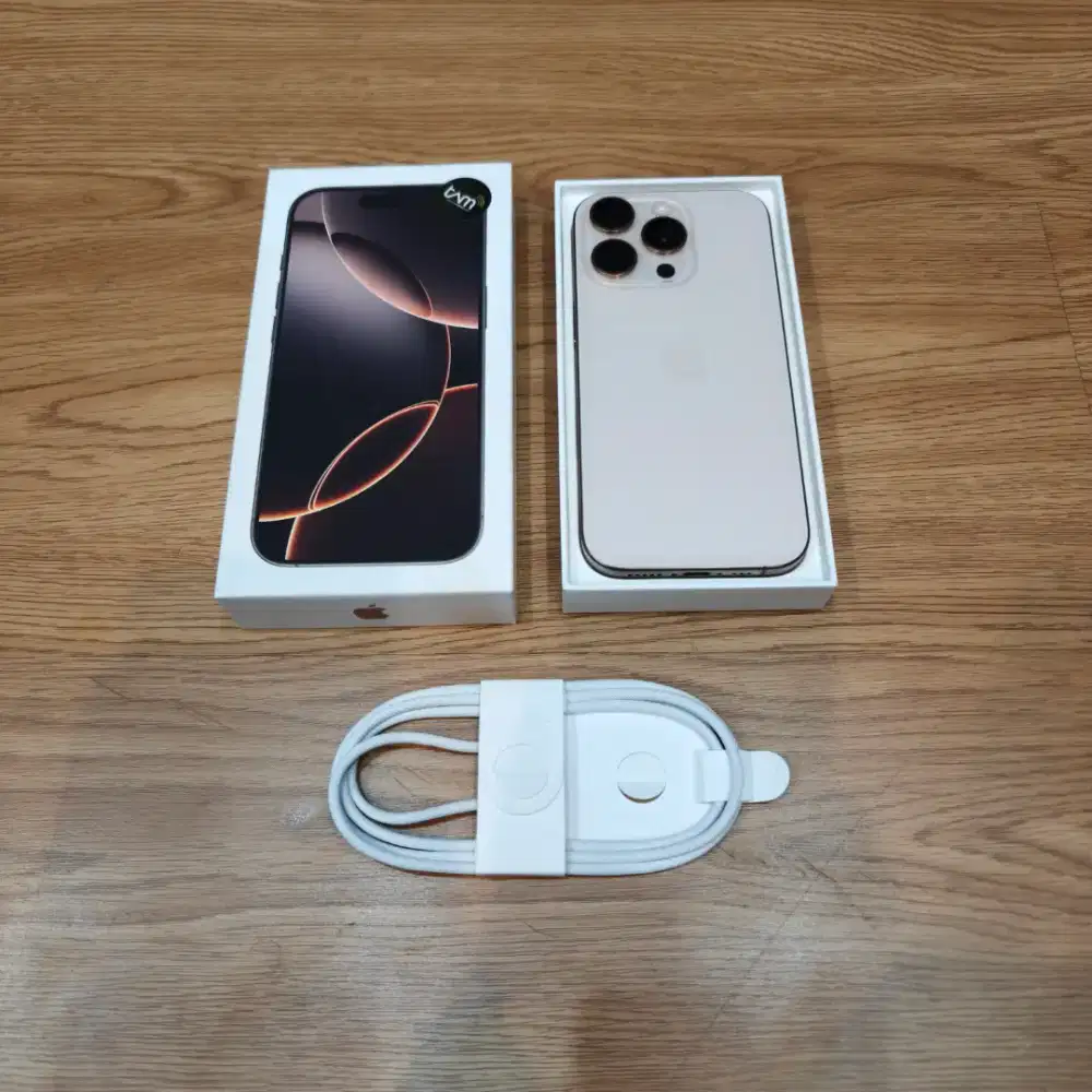 iPhone 16 Pro 128GB Desert Titanium Resmi iBox Fullset Mulus
