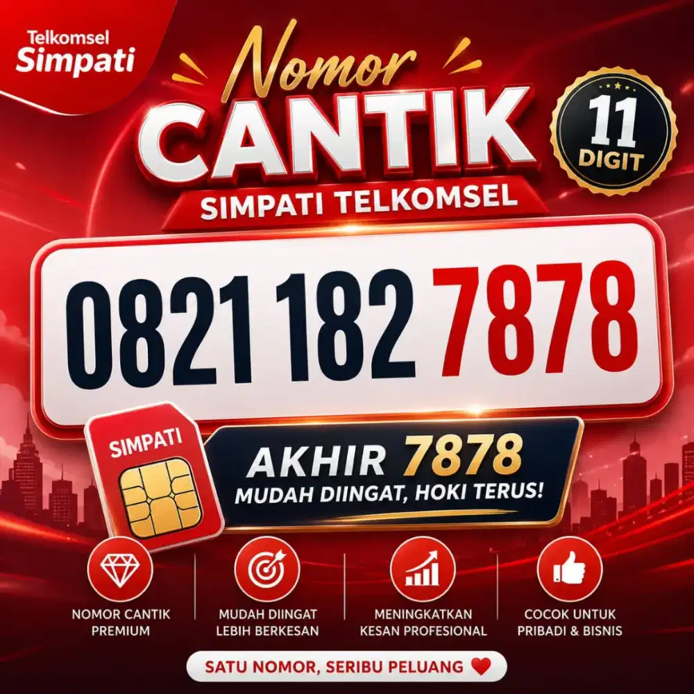Nomor cantik simpati 11 digit telkomsel 7878