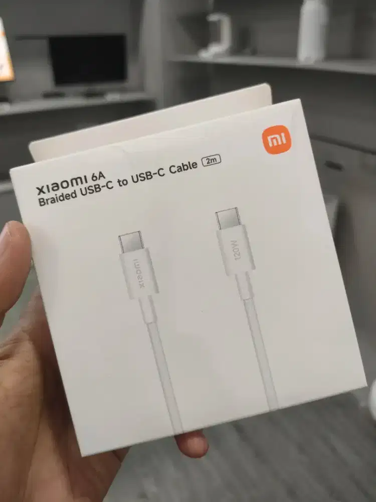 Xiaomi 6A Braided USB-C to USB-C Cable New Segel Garansi Resmi