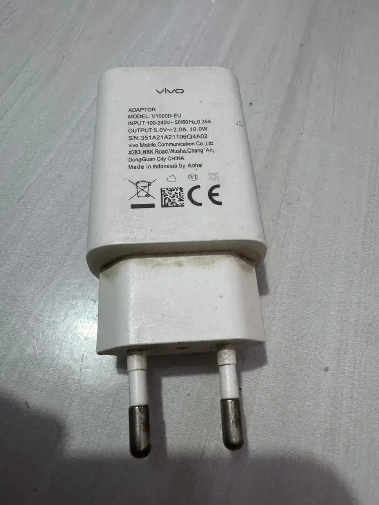 kepala charger vivo ori second