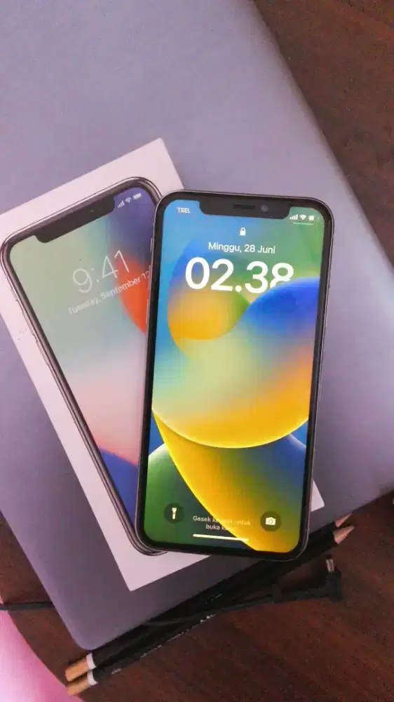 IPhone X 256gb Silver Inter Resmi (Box Tembus & Sinyal Aman)