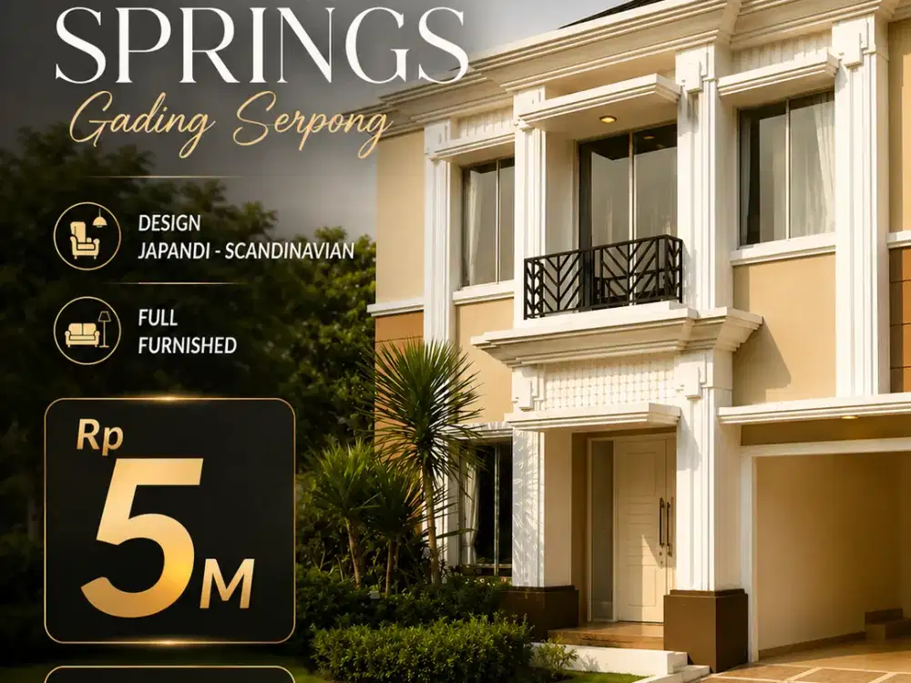 DIJUAL Rumah rasa Resort di THE SPRINGS Summarecon Serpong