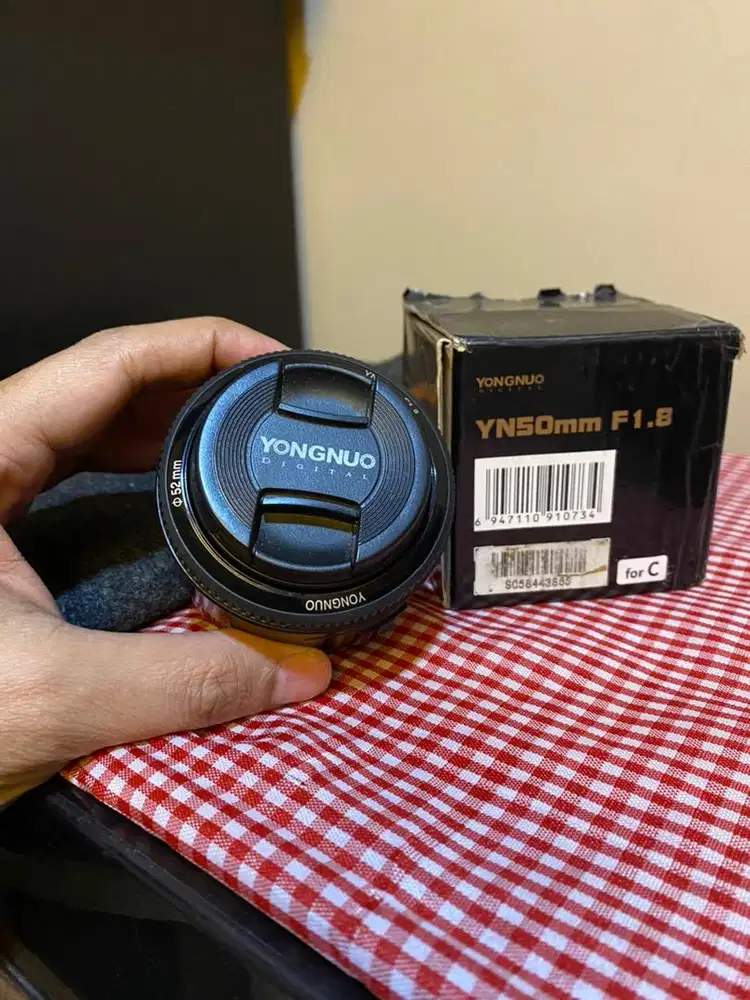 Lensa FIX 50mm 1.8 kamera CANON eos yongnou