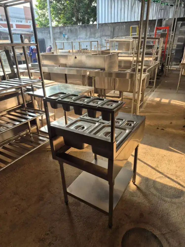 Meja stainles food pan
